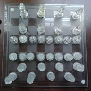 Clear Glass Chess Set